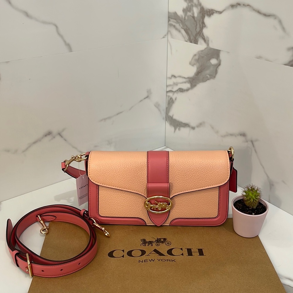 Coach Georgie Shoulder Bag In Colorblock - Picture 1 of 10